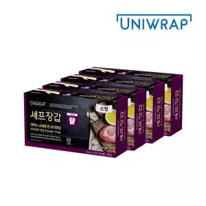 [유니랩]라텍스 셰프장갑(아이보리) 100매 소 X 4개