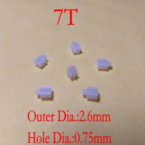 7T 7 치아 모터 기어 2.6mm 0.8mm 샤프트 소형 RC 헬리콥터 Quadcopter 모델 DIY 예비 부품 액세서리
