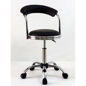 리프트 작업용 의자 고정형 실험실 연구실 체어 없음 등받이 클린룸 크린룸 블랙