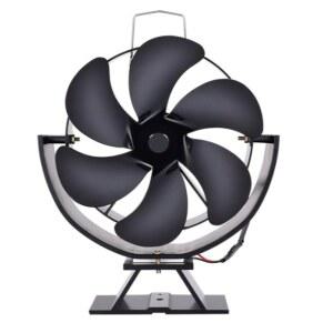 TEF 무동력팬 360도 회전 에코 스토브 여열 서큘레이터 캠핑 화목난로