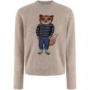 MAISON KITSUNE  25FW DRESSED FOX INTARSIA WOOL JUMPER (PW00812KH0002-0382) (드레스드 폭스