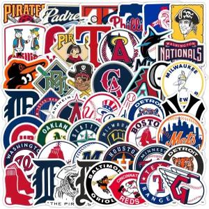 115개의 야구 스티커 u2013 쿨 디자인의 방수 비닐 스포츠 데칼 하이드로 플라스크 헬멧 모자 및 노트북