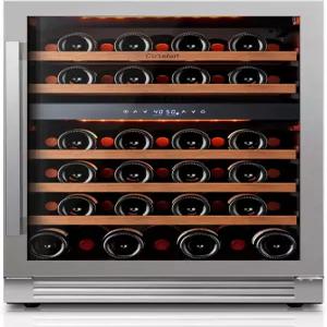 Ca Lefort 와인 냉장고 쿨러 24인치 52병 4065°F 듀얼 존 유리문 가정용 LED 내장 또는 독립형 3개 /바