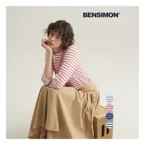 [벤시몽][벤시몽] 여성 스트라이프 7부 반팔 티셔츠 4종 택1 174937