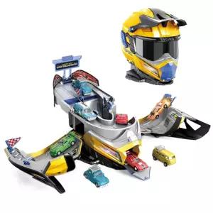 유아 접이식 휴대용 주차타워 변신 헬멧 장난감 옐로우 도로 미니카 역할놀이