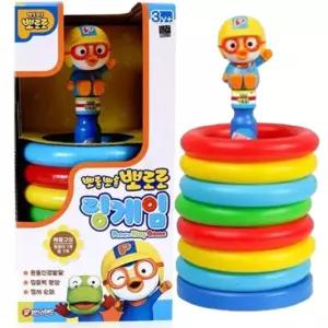유아 뽀로로 컬러 링던지기 체육 놀이 교구 장난감 어린이 스택킹 유치원 균형감