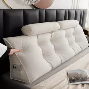 등받이쿠션 침대 허리쿠션 모던 지지대 긴 삼각쿠션 베개