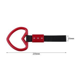 레이싱 쓰리카와 링 하트 트레인 버스 핸들 드리프트 경고 참 스트랩 자동차 스타일링 리어 범퍼 용품 1 개