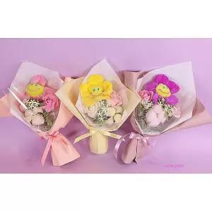 인형꽃다발 어린이 조화 졸업식 꽃인형 졸업 미니 스마일 학예회 작은def408