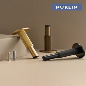 Nurlin 황동 너클 도어 스톱 욕실 룸 스토퍼 헤비 듀티 플로어 월 마운트 범퍼 홀더 캐치 앤티크 브라스