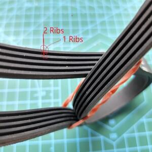 스포츠 자전거 러닝 머신 운동 스피닝 벨트용 고무 V 드라이브 컨베이어 200J 2 개입