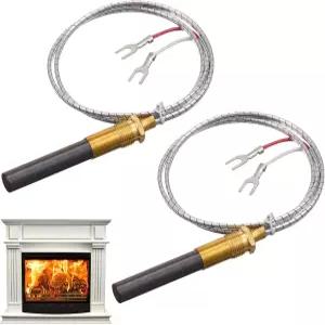 야오콤 2 세트 750 벽난로용 열전대 24밀리볼트 교체용 750mv 벽난로 불 레인지용 스토브 액세서리