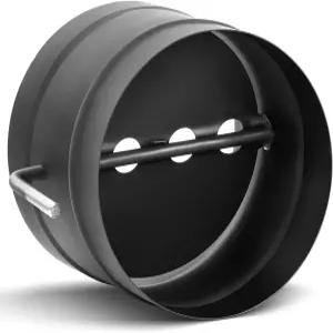 기사파이 6인치 스토브 파이프 댐퍼 스테인리스 스틸 공기 단열 나무 연소 탑 연결 어댑터는 난방 시스템의