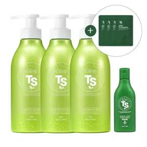 [티에스] TS 올리브 트리트먼트 500g 3개 + TS 골드플러스 샴푸 100g 1개