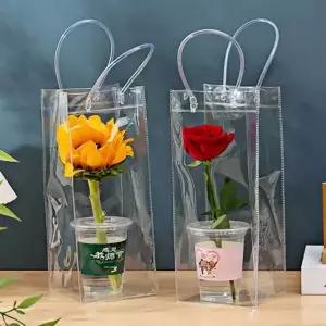 방수 와인 보냉 가방 투명 손잡이형 35cm 여름 칠링백