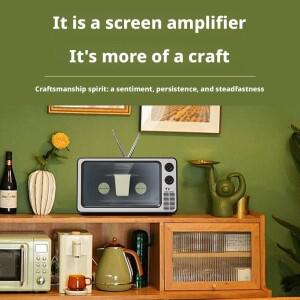 [호환품]휴대폰 핸드폰 화면 확대기 스탠드 레트로 복고풍 엔틱 아이즈 비디오 HD 홀더 TV 증폭기 박스 보