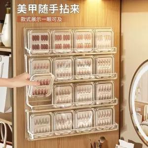 네일진열장 네일서랍장 보관함 선반 빅사이즈 서랍 우유색 4cm 2칸