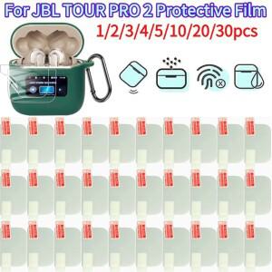JBL 호환 TOUR PRO 2 HD용 소프트 필름 스크린 프로텍터 TPU 클리어 호환 이어버드 충전 케이스용 충격 방