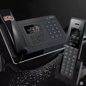 GNTEL 유무선전화기 1.7GHz CID 유선 세트 내선 한글 블랙