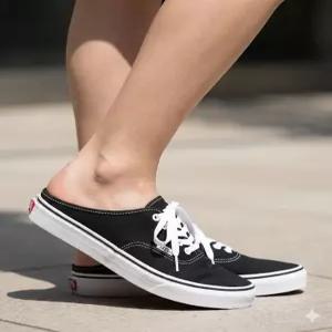 반스 vans 어센틱 뮬 - 블랙트루 화이트  VN0A54F76BT1