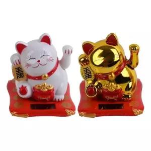 마네키네코 CGG515E1 개업 집들이 선물 손 흔드는 행운의 복 고양이 (색상랜덤) - 소