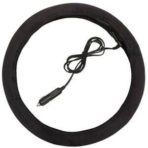 발열 핸들커버 열선내장 12V 블랙 차량용 범용 얇은 자가발열 차량 38cm 검은색