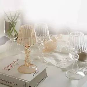 키밍 MIT299E5 빈티지 유리 촛대 캔들 홀더 티라이트 인테리어