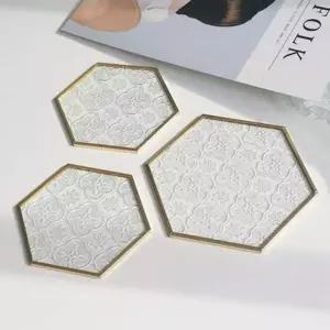 인센스 AMS632X6 콘 홀더 받침대 유리 스틱 향멍 골드 티코스터