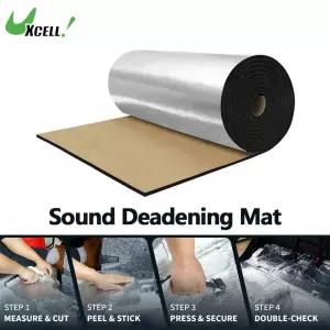 단열재 UXCELL 차량용 방음 매트 유리섬유 열 차단 소재 셀프 접착식 후드 펜더 보트 엔진 커버용