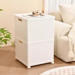 정사각 리빙박스 뚜껑 정리 상자 팬트리 바퀴수납함