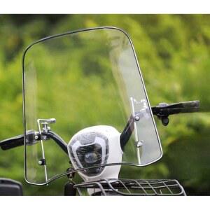 전기 자전거 윈드스크린 오토바이 전면 범용 바람막이 소형 바이크 투명 윈드 가림막