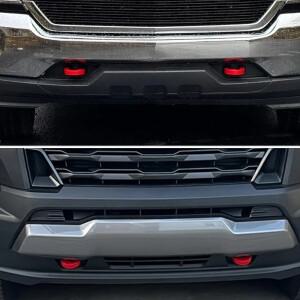 2개 트레일러 견인 고리 커버 슬리브 예비 부품 실리콘 자동차 액세서리  설치 실버라도 1500 2007-2025 레