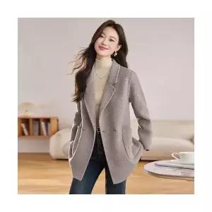 여성 러블리 정장자켓 리버시블 모직 코트 가을 겨울 정장 넥 더블 하프 다올4