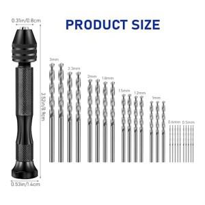 ABLQ 36피스 핸드 드릴 비트 세트  핀 바이스 미니 소형 마이크로 (레진  폴리머 클레이  공예 모델  보석