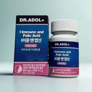 닥터아돌 I이뮨 앤 엽산 800mg 60정 1박스 2개월분 징크셀렌 임산부 영양제