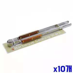 [오너클랜]WL 우드 손잡이 바베큐 고기 집게 32.5cm X10개 고기집게