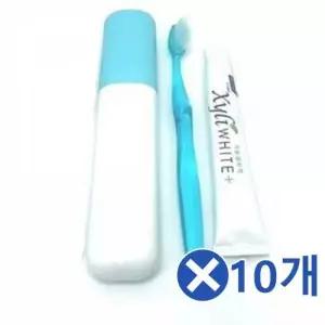 WL 휴대용 치약칫솔세트x10개-색상랜덤 학교칫솔 여행용
