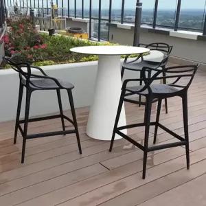 카르텔 바의자 식탁 의자 걸상 레스토랑 패치 미노 벤치 카운터 클리어 스푼 화이트SH65cm 2매부터