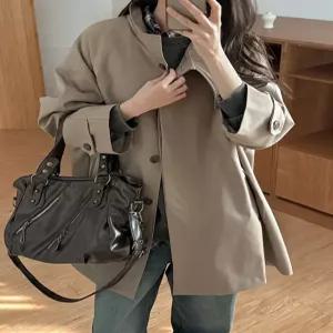 마린디 루즈핏 트렌치 자켓 86011 빅사이즈 여성의류