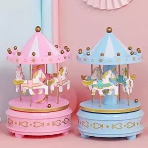 빈티지 NMD922T8 미니 회전목마 뮤직박스 무드등 오르골