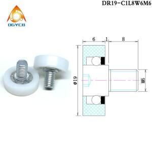 10pcs DR19 C1L8W6M6 OD 19mm POM 베어링 M6 볼트 TOK 서랍 풀리 교체 바퀴