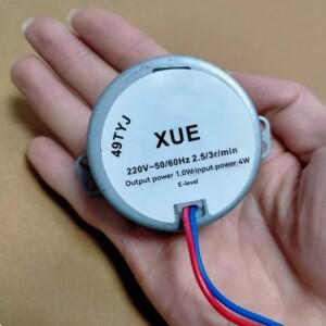 1개 220V 클로 폴 영구 자석 플랫 포트 동기 모터 49TYJ 전기 팬 테이블 진동 헤드 냉각 팬용