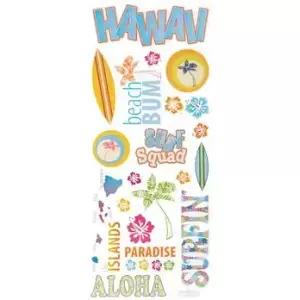 제작 스크랩북 사진 앨범 장식을 위한 하와이 휴가 여행 스티커 - 23개
