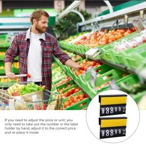 2개입 슈퍼마켓 표 프리미엄 소재 결합형 라벨 홀더 휴대용 경량 표시기 식료품점용