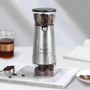 자동 분쇄기 가는 그라인더 커피 기계 실버광택 전기 콩 핸드 가정용 머신
