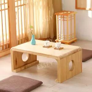 오동나무 일본식 티테이블 목재 낮은 좌탁 차림새 다다미