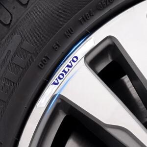 휠허브 스티커 림 장식 스트립 볼보 호환 XC40 C30 C70 S40 S60 S80 S90 T5 T6 T8 V40 V50 V60 V70 V90AWD