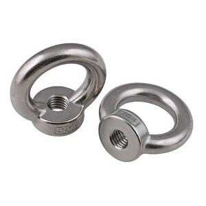 M3-M24 리프팅 아이 너트 304 스테인레스 스틸 링 스레드 루프 홀 케이블 로프 1 개 2 5 개