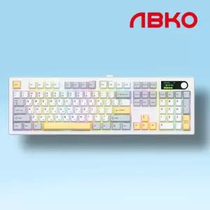 앱코 ACH105 오피스워커 유무선 기계식 키보드 사무용 엘리스블루 하이무 저소음 바다소금축
