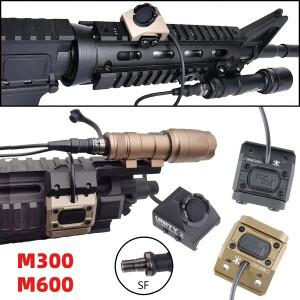 슈어파이어 M300 플래시라이트 20mm 레일 라이플 에어소프트용 유닛 모드버튼 라이트 프레셔 스위치 LED 스